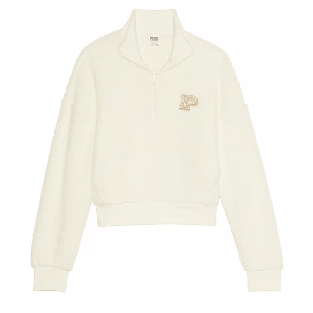 VS PINK Cozy fleece half zip pullover